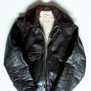 Schott NYC I-S 674 M-S Flight Leather Jacket Size 38